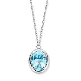 Collier One More  Etna topaze Sky Blue Or Blanc