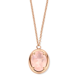 Collier One More Etna quartz rose Or Rose