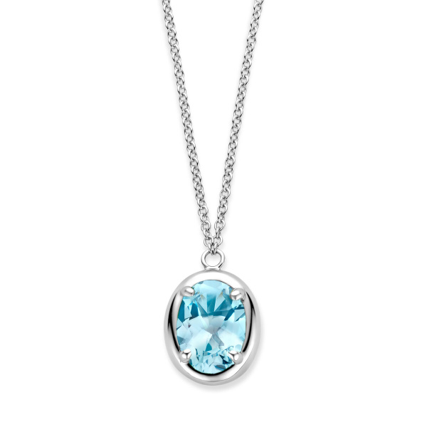 Collier One More  Etna topaze Sky Blue Or Blanc