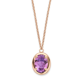 Collier One More Etna améthyste Or Rose