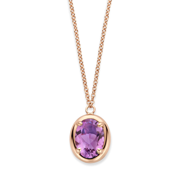 Collier One More  Etna améthyste Or Rose