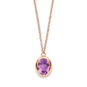 Collier One More Etna améthyste Or Rose
