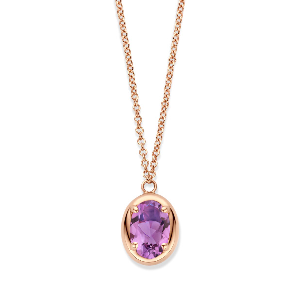 Collier One More  Etna améthyste Or Rose