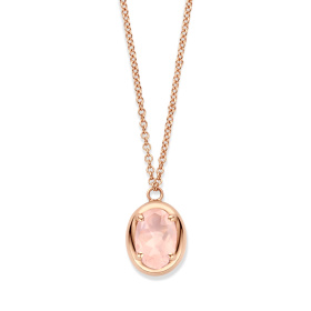 Collier One More Etna quartz rose Or Rose