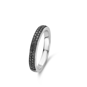 Bague One More  Ischia Basics Diamants noirs Or Blanc