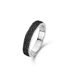 Bague One More  Ischia Basics Diamants noirs Or Blanc