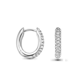 Boucles d'oreilles One More Créoles Ischia Basics Diamants Or Blanc