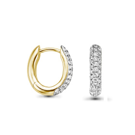 Boucles d'oreilles One More Créoles Ischia Basics Diamants Or Jaune