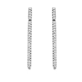 Boucles d'oreilles One More  Ischia Basics Diamants Or Blanc