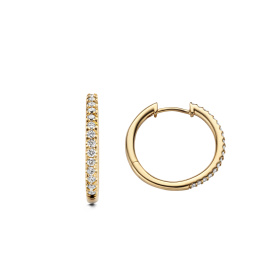 Boucles d'oreilles One More Créoles Ischia Basics Diamants Or Jaune