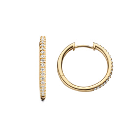 Boucles d'oreilles One More Créoles Ischia Basics Diamants Or Jaune