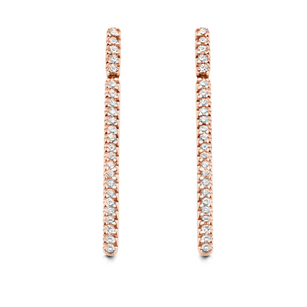 Boucles d'oreilles One More  Ischia Basics Diamants Or Rose