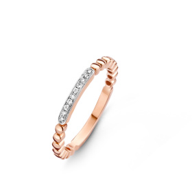 Bague One More  Ischia Basics Diamants Or Rose et blanc