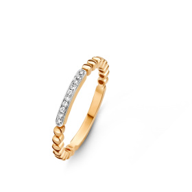 Bague One More  Ischia Basics Diamants Or Jaune et blanc