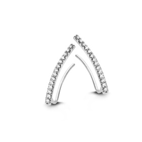 Boucles d'oreilles One More  Ischia Basics Diamants Or Blanc