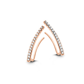 Boucles d'oreilles One More  Ischia Basics Diamants Or Rose