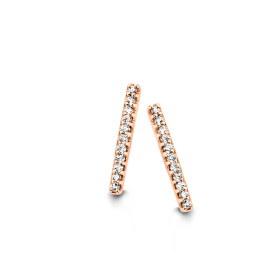 Boucles d'oreilles One More  Ischia Basics Diamants Or Rose