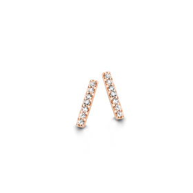 Boucles d'oreilles One More  Ischia Basics Diamants Or Rose