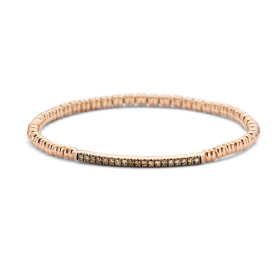 Bracelet One More  Ischia Basics (175 cm) Diamants bruns Or Rose