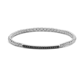 Bracelet One More  Ischia Basics (175 cm) Diamants noirs Or Blanc
