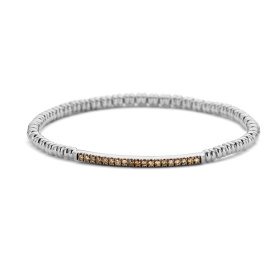 Bracelet One More  Ischia Basics (175 cm) Diamants bruns Or Blanc