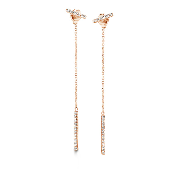 Boucles d'oreilles One More  Ischia Basics Diamants Or Rose
