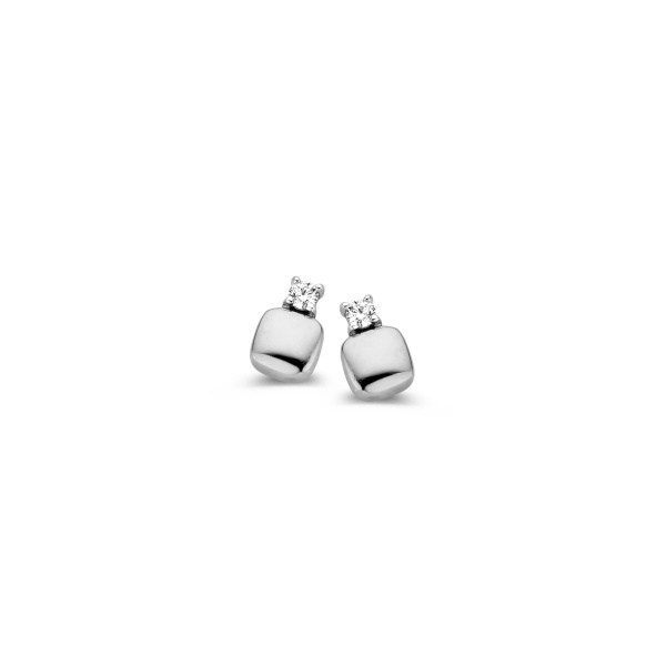 Boucles d'oreilles One More  Ischia Basics Diamants Or Blanc