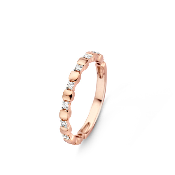 Bague One More  Ischia Basics Diamants Or Rose et blanc