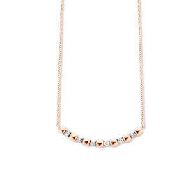 Collier One More  Ischia Basics Diamants Or Rose et blanc