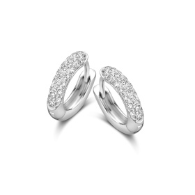 Boucles d'oreilles One More  Ischia Basics Diamants Or Blanc