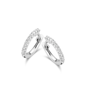 Boucles d'oreilles One More  Ischia Basics Diamants Or Blanc