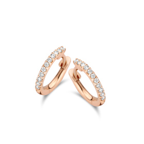 Boucles d'oreilles One More  Ischia Basics Diamants Or Rose