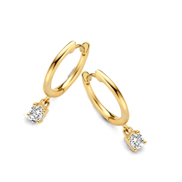 Boucles d'oreilles One More Créoles Ischia Basics Diamants Or Jaune