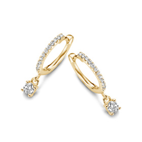 Boucles d'oreilles One More Créoles Ischia Basics Diamants Or Jaune