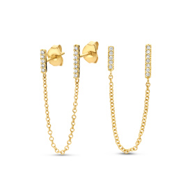 Boucles d'oreilles One More  Ischia Basics Diamants Or Jaune