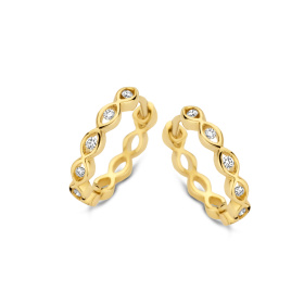 Boucles d'oreilles One More Créoles Ischia Basics Diamants Or Jaune