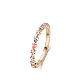 Bague One More  Ischia Basics saphir rose et Diamants Or Rose
