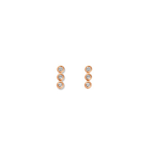 Boucles d'oreilles One More  Ischia Basics Diamants Or Rose