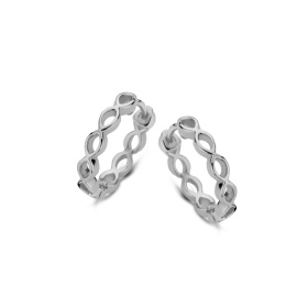 Boucles d'oreilles One More Créoles Ischia Basics Or Blanc