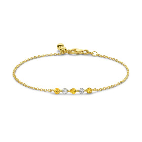 Bracelet One More  Ischia Basics saphir jaune et Diamants Or Jaune