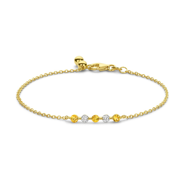 Bracelet One More  Ischia Basics saphir jaune et Diamants Or Jaune