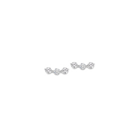 Boucles d'oreilles One More  Ischia Basics Diamants Or Blanc