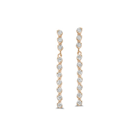 Boucles d'oreilles One More  Ischia Basics Diamants Or Rose