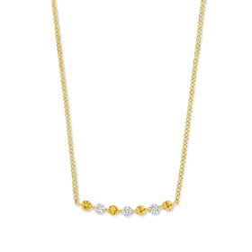 Collier One More  Ischia Basics saphir jaune et Diamants Or Jaune