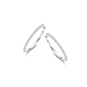 Boucles d'oreilles One More  Ischia Basics Diamants Or Blanc