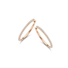 Boucles d'oreilles One More  Ischia Basics Diamants Or Rose