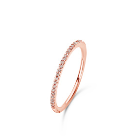 Bague One More  Ischia Basics Diamants bruns Or Rose