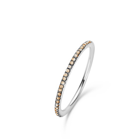 Bague One More  Ischia Basics Diamants bruns Or Blanc