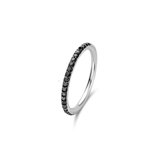 Bague One More  Ischia Basics Diamants noirs Or Blanc