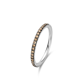 Bague One More  Ischia Basics Diamants bruns Or Blanc